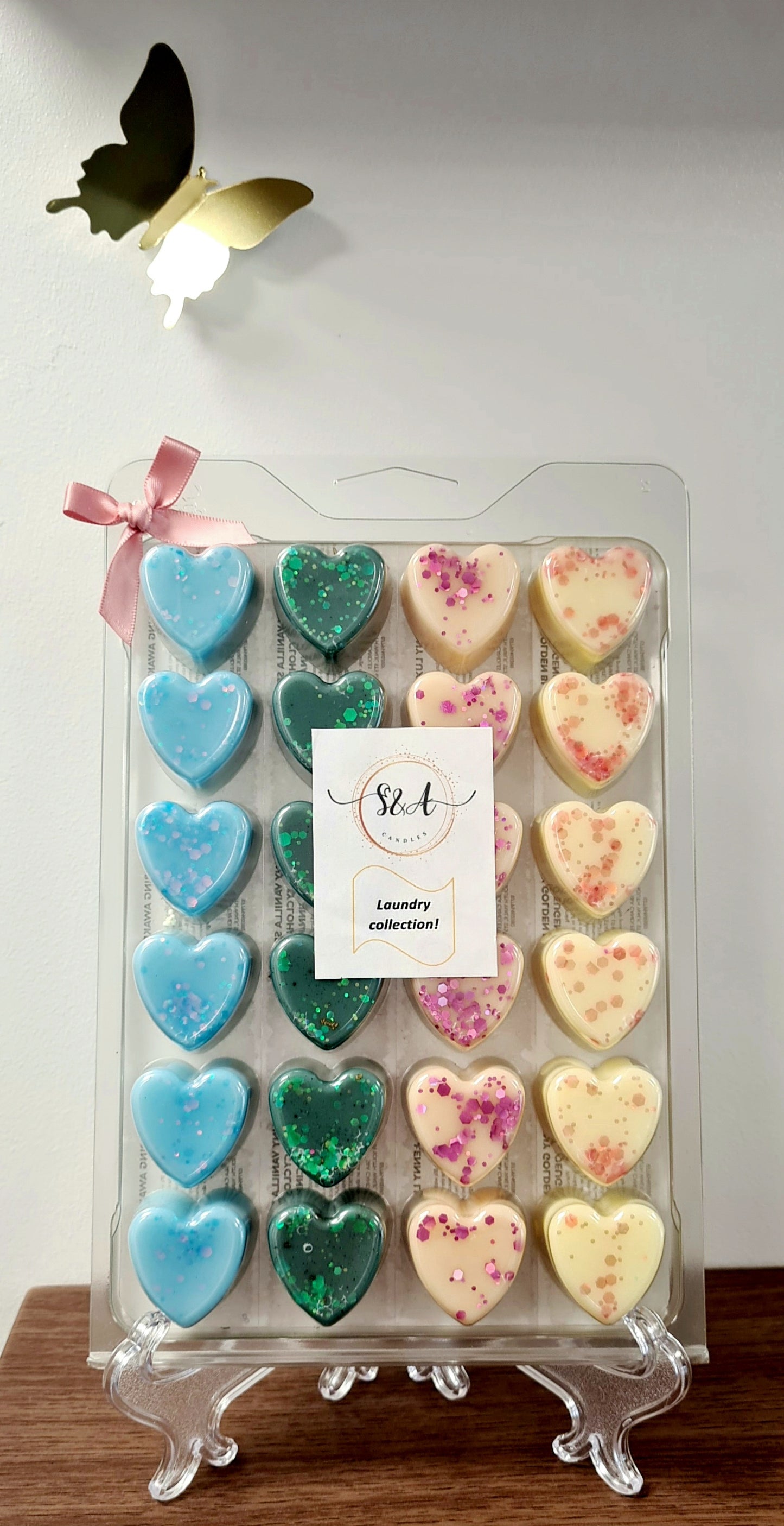 Laundry collection hearts clamshell