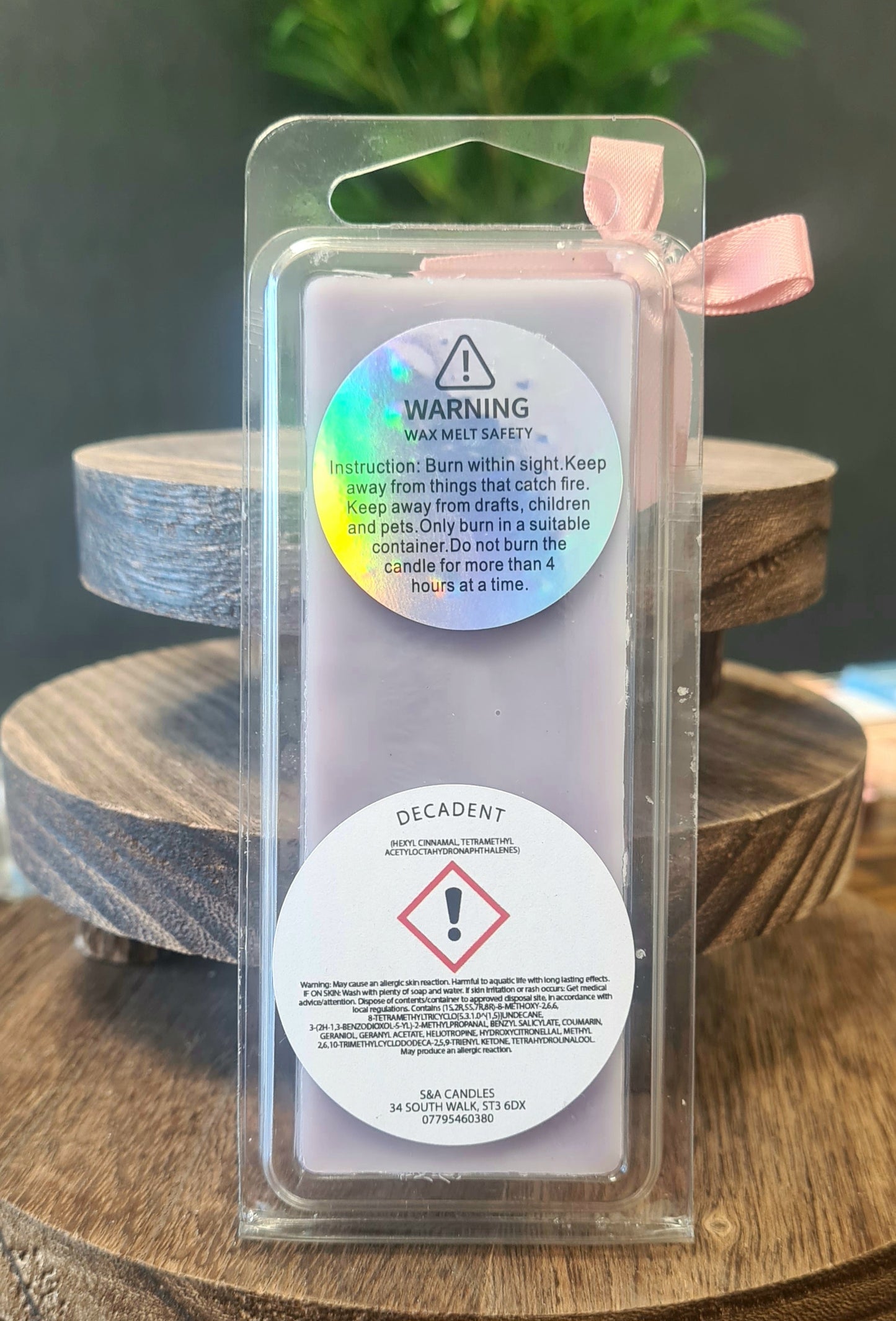 Decadent Wax Melts Snap Bar - Warm Amber & Jasmine Bliss