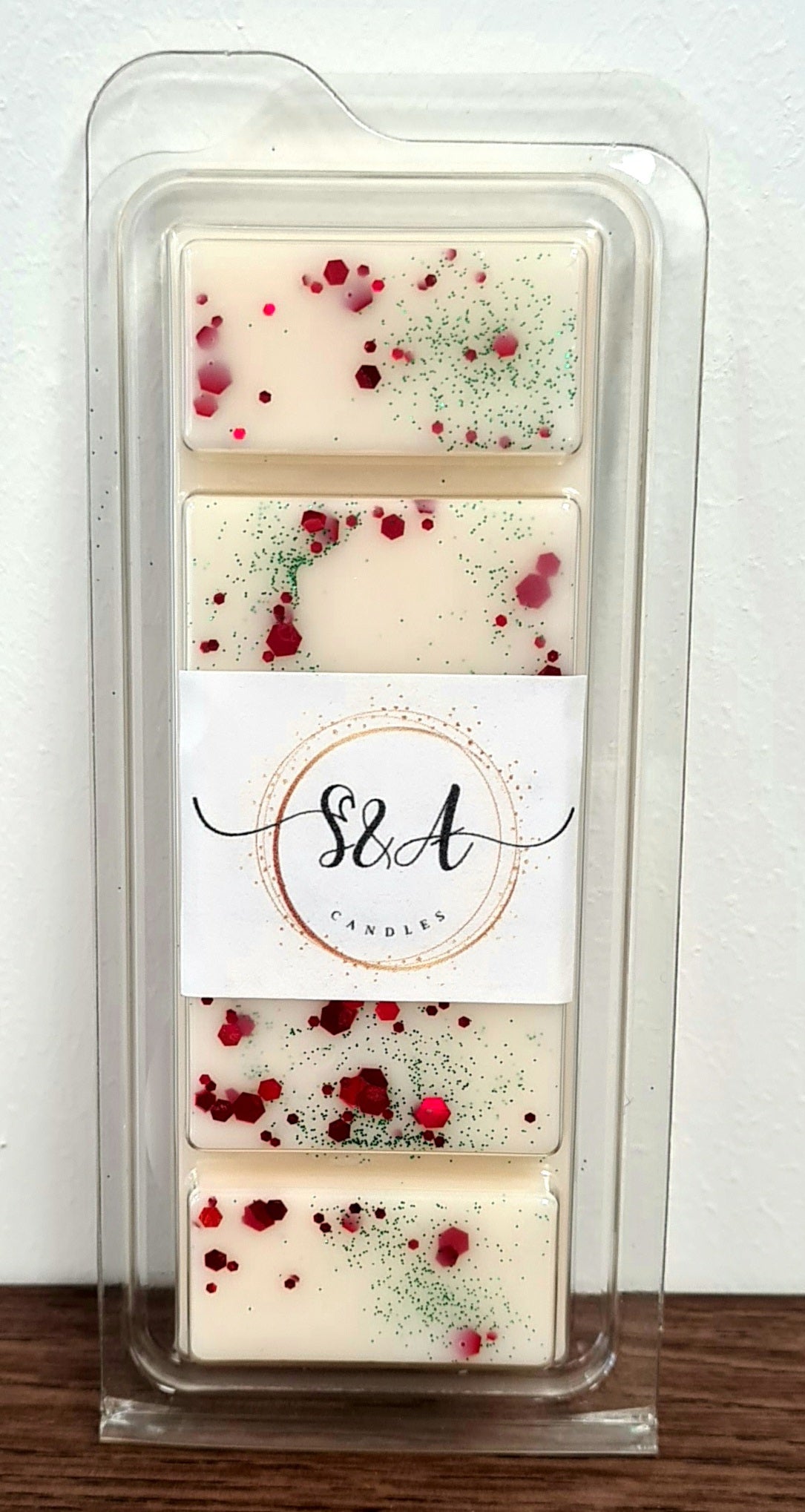 Candy Cane & Christmas Magic Wax Melt Snapbars – A Festive Blend of Peppermint, Orange, and Vanilla