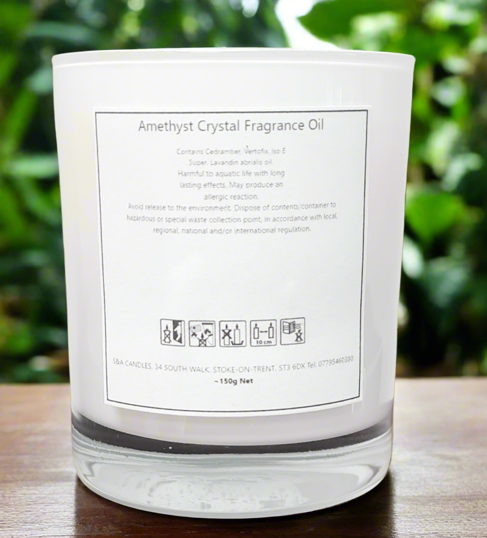 Amethyst Crystal Candle